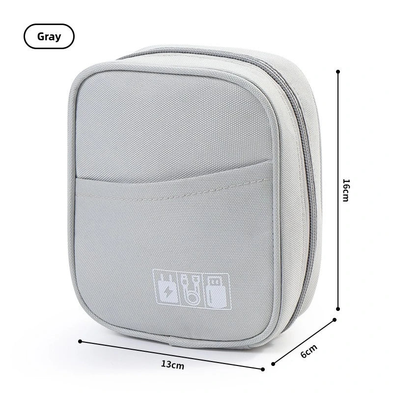 Portable Data Cable Organizer Bag Waterproof Travel Tech Storage Case