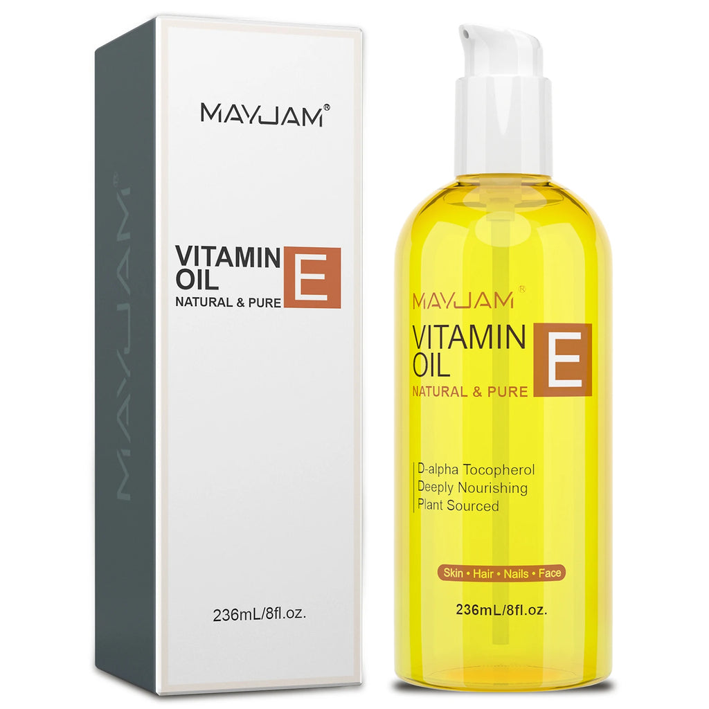 Natural Vitamin E Oil for Skin Hair Nails Moisturizing Brightening 118ml 236ml