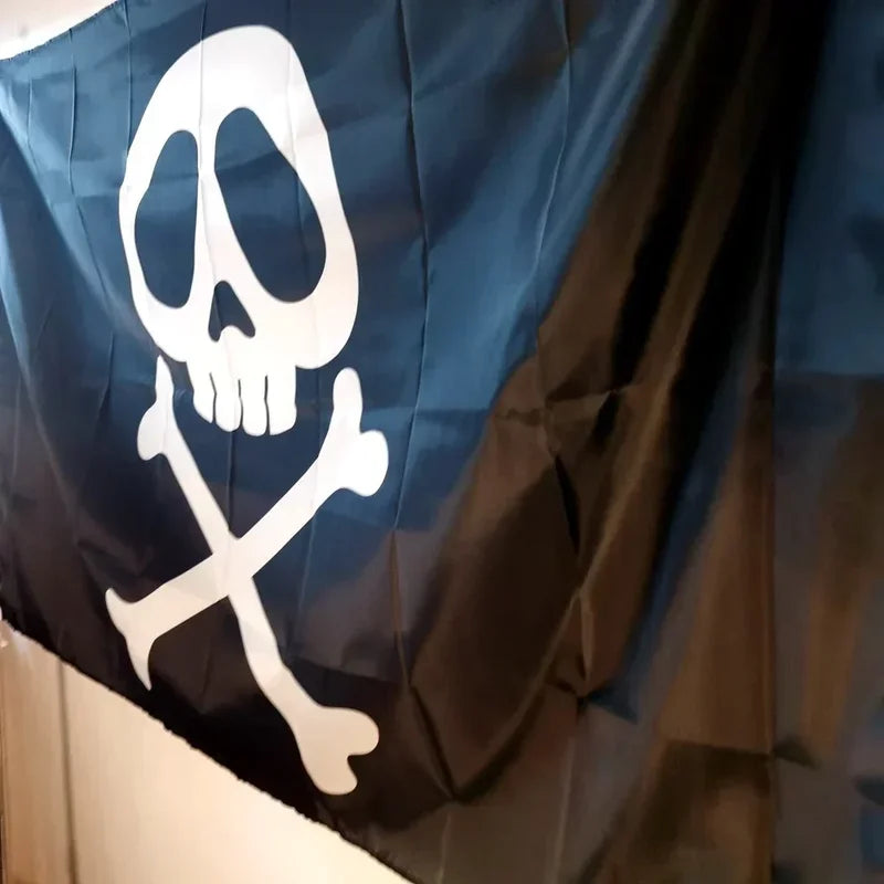 Pirate Skull Flag - Outdoor Indoor Decorative Banner for Parties & Halloween