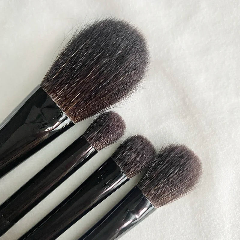 Soft Squirrel Hair Makeup Brushes Set - Powder, Blush & Eyeshadow Tools