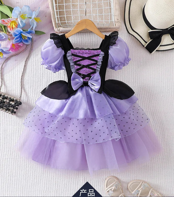 Gothic Lolita Dress for Kids Halloween Christmas Cosplay Princess Costume