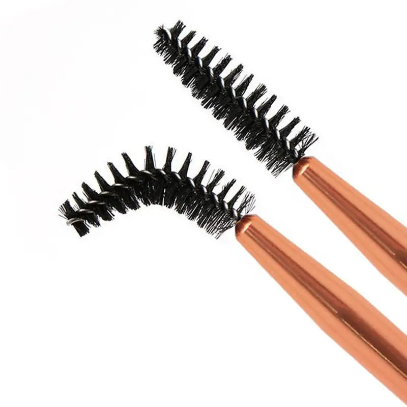 Double Ended Eyebrow and Eyelash Brush Set - Angled Brow & Spoolie
