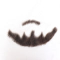 Realistic Fake Beard for Men - Brown Curly Facial Hair with Lace Edge