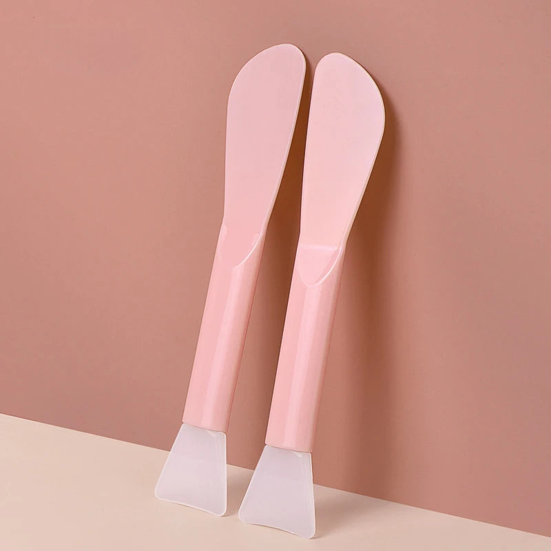 Dual-use Silicone Facial Mask Brush Kit with Adjustable Rod - Skin Care Tool
