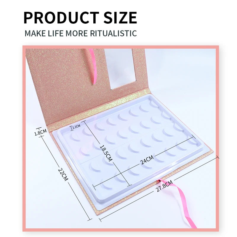 16Pairs Eyelash Packaging Box Bulk Wholesale Lash Book Display Cases