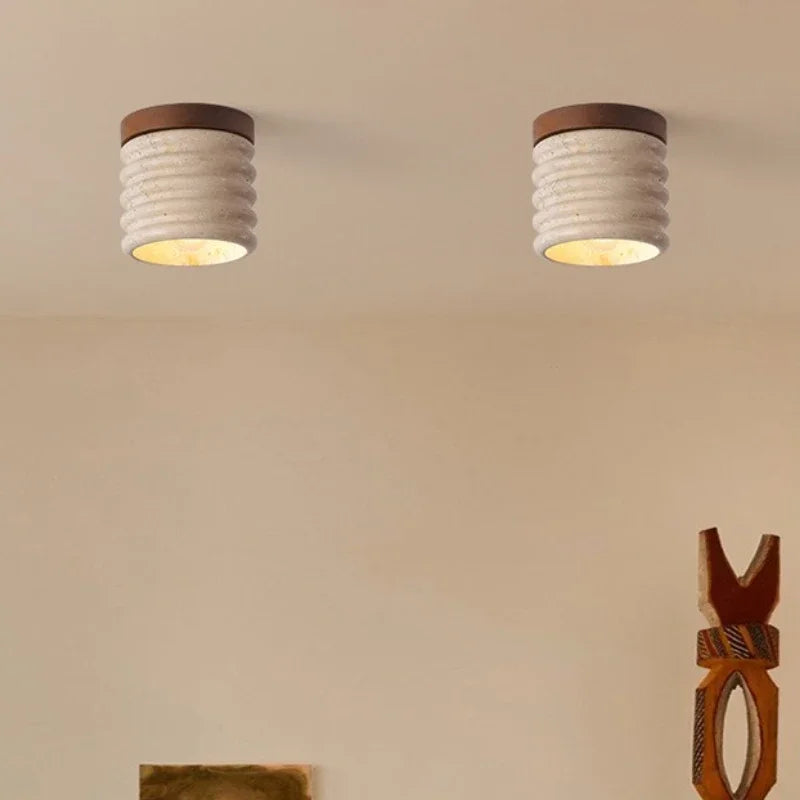 Modern LED Pendant Lights for Living Room & Bedroom - Vintage Travertine Chandelier