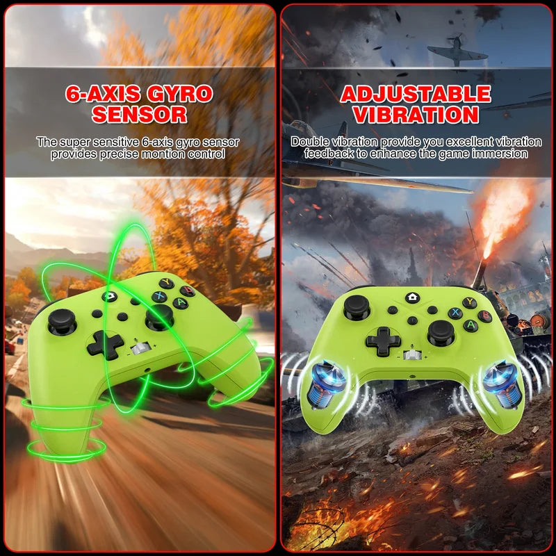 Wireless Gamepad for Xbox Series X/S & One - 6-Axis Gyro, Turbo, Ergonomic Joystick
