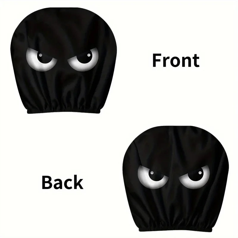 Halloween Face Printed Car Pillowcase Decorative Washable Cushion Cover for Auto Seat Headrest