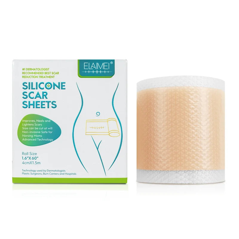 Silicone Scar Cover Tape Self-Adhesive Skin Care Sheets Waterproof Reusable 4cm x 150cm