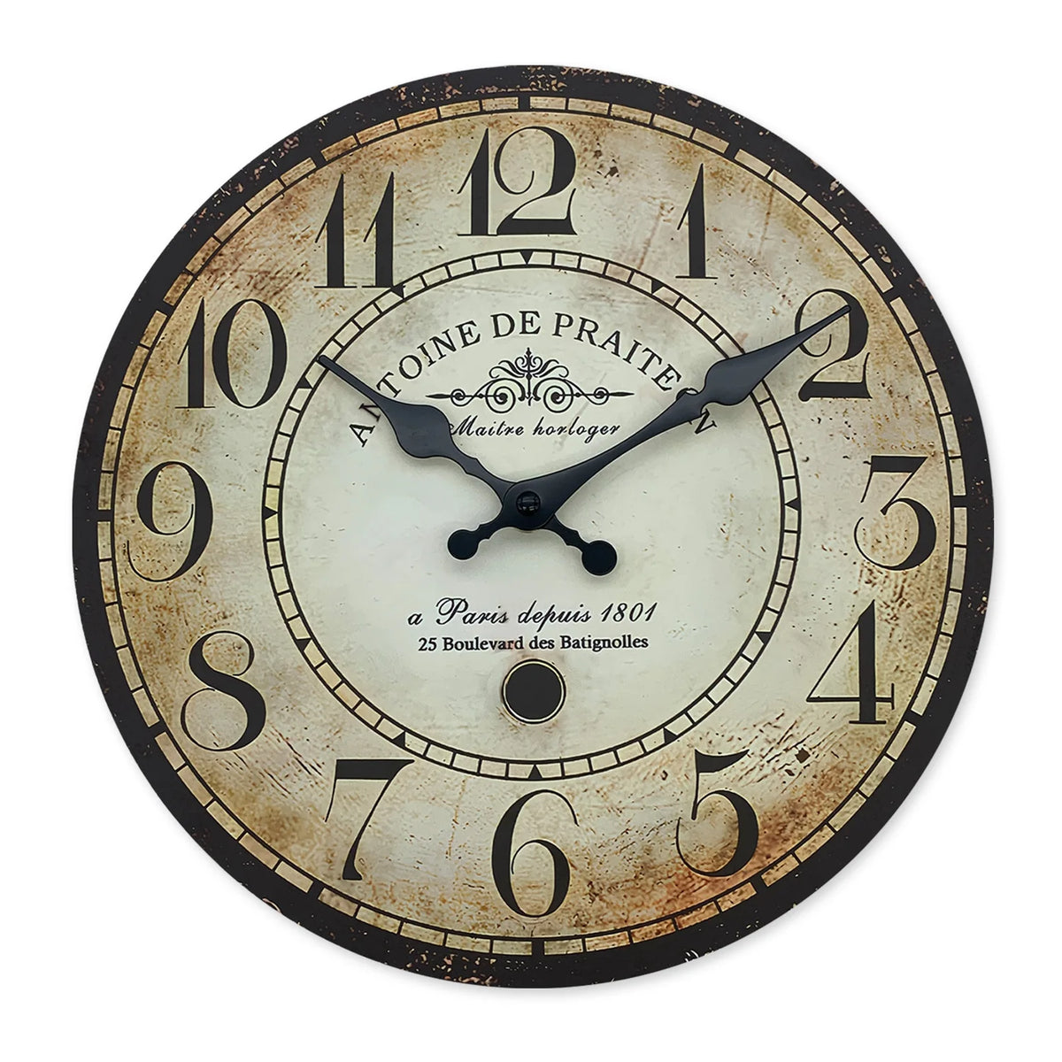 Wooden Wall Clock 10-16 Inch Silent Quartz Home Decor Living Room Bedroom Kitchen