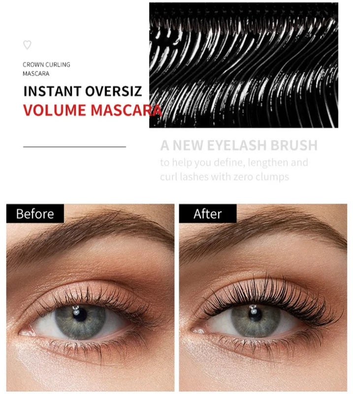 Waterproof 4D Lengthening Mascara - Volumizing, Smudge-Free, Long Lasting