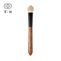 Makeup Brush Heart-Shaped Blush & Highlighter Brush Goat & Fox Hair Professional Rosewood Handle