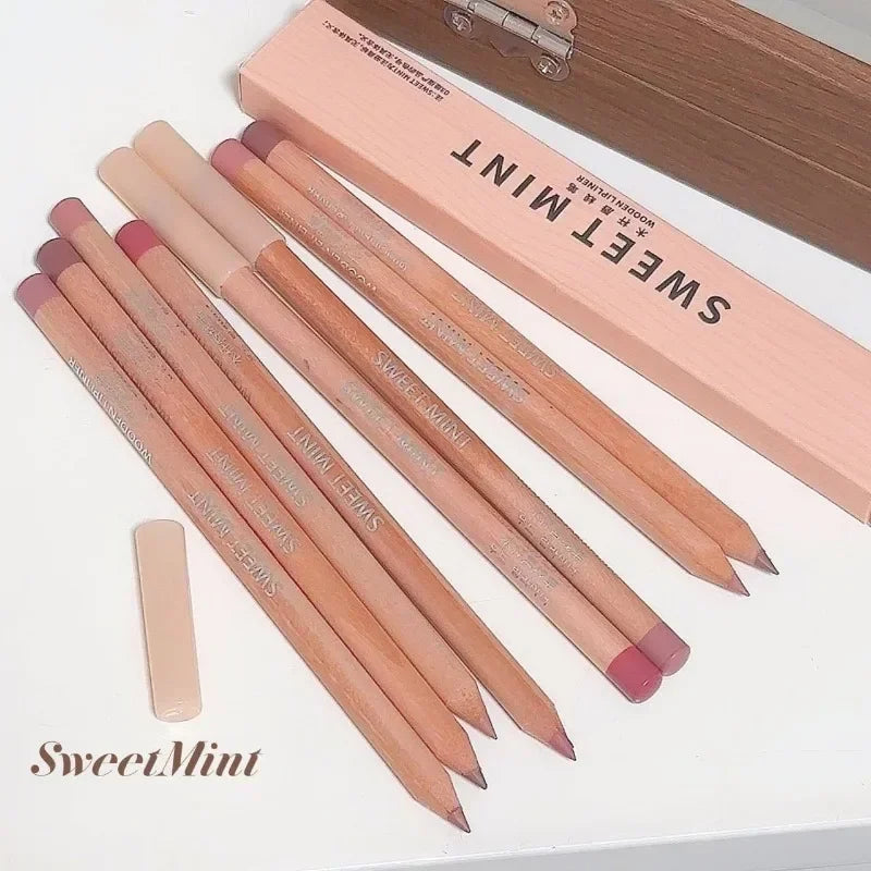 Waterproof Matte Lip Liner Pencil - Long Lasting, Moisturising, Non-stick Cup