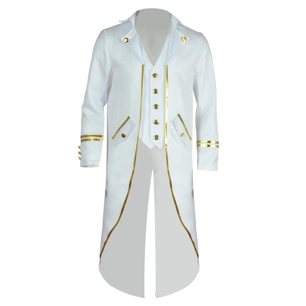 Men's Vintage Tuxedo Costume for Stage Performance - Medieval Punk Style
