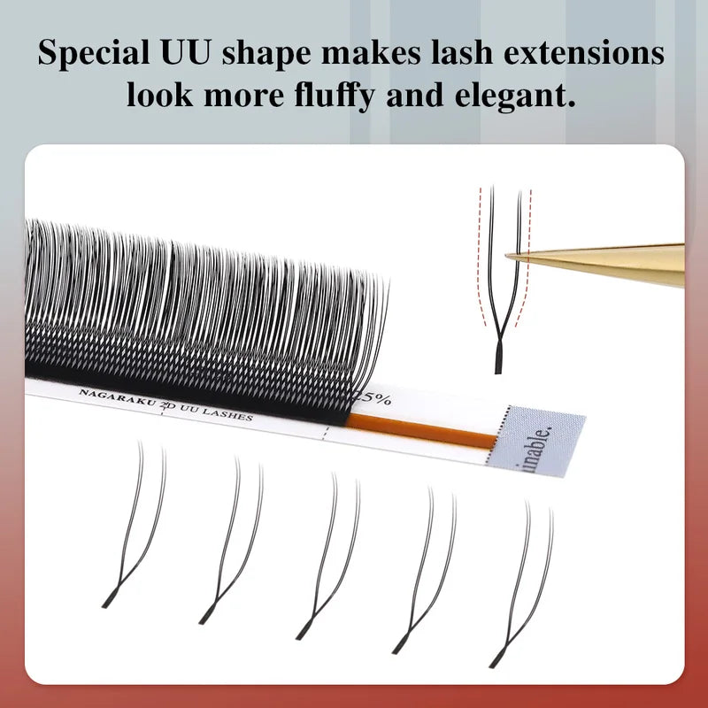 False Eyelash Extensions U Shape 2D 3D Cross Volume Mesh Mesh Net for Makeup