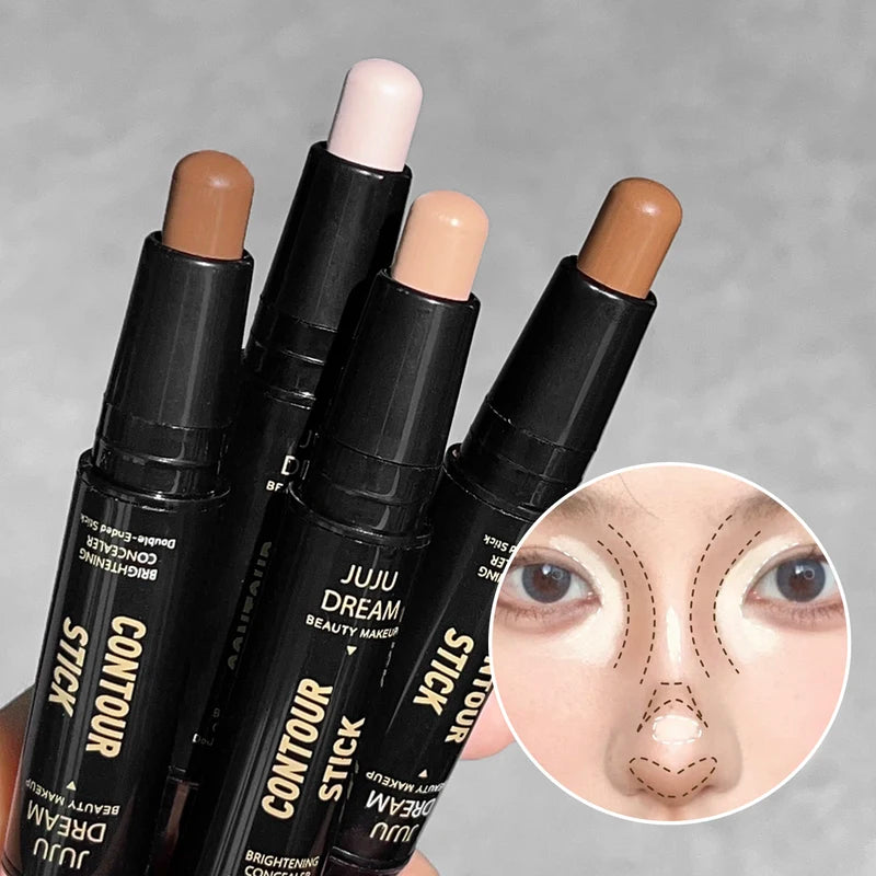 Dual-Ended Contouring & Highlighting Stick for Face Nose & Cheeks - All Colors