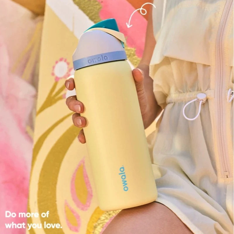 32oz Insulated Stainless Steel Water Bottle with Leakproof Built-in Straw - Travel & Sports