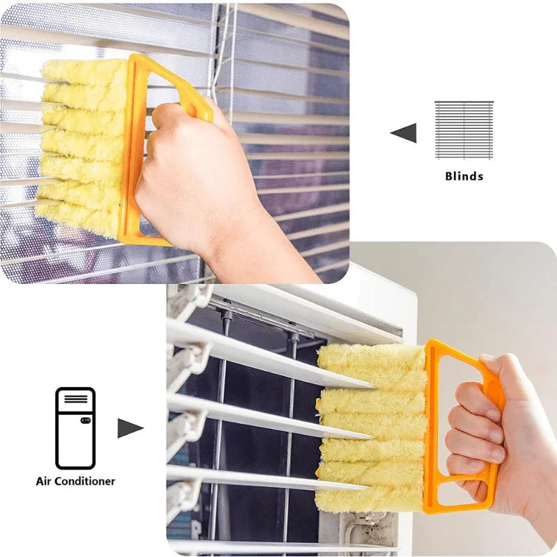 Portable Microfiber Window Cleaner for Blinds Dust Removal - Bedroom Use