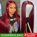 Colored HD Lace Front Wig Human Hair 13x6 PrePlucked Straight 200% Density