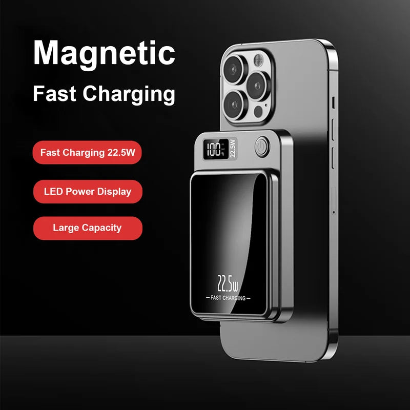 Wireless Magnetic Power Bank 10000mAh Fast Charging Portable Power Bank with LED Display