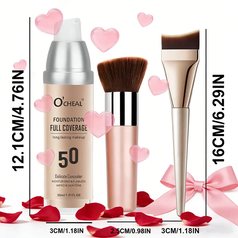 Moisturizing Mineral Powder Foundation Spray Gun Set for DIY Makeup - Concealer & Face Perfector