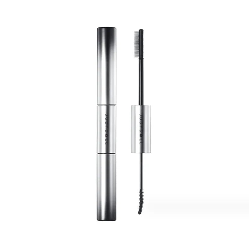 Waterproof Volumizing Curling Mascara with Fiber Brush - Clump-Free 2-in-1 Eyelash Enhancer