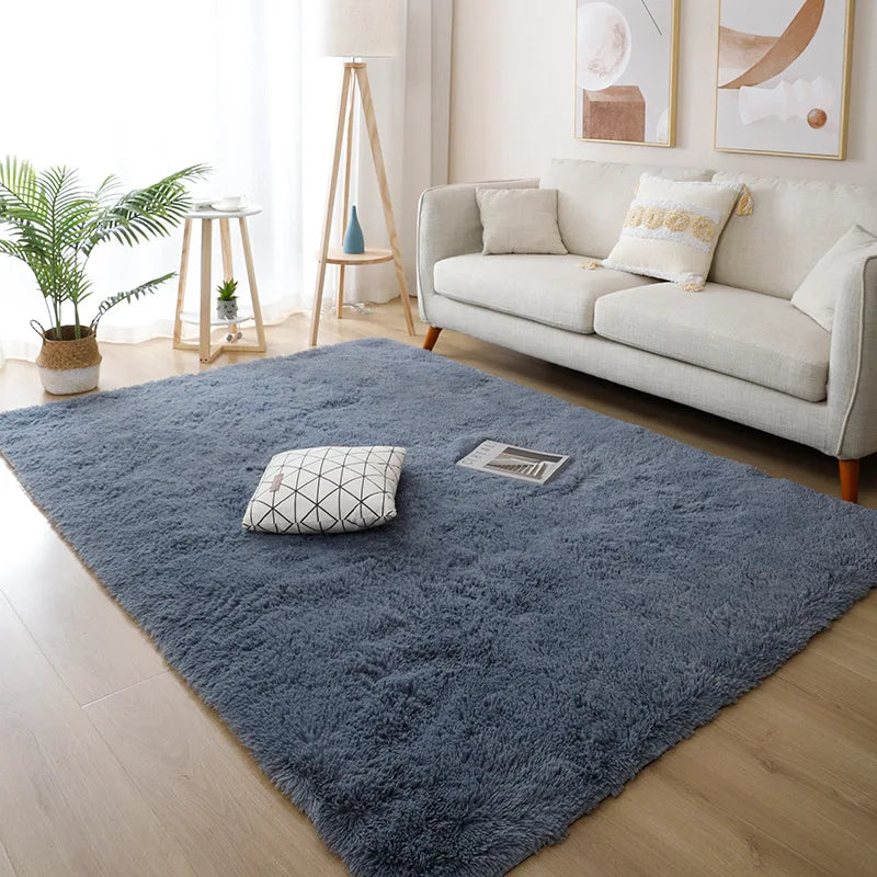 Fluffy White Carpet for Living Room Bedroom & Kids Room Non-Slip Large Rug