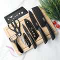 3/5pcs Kitchen Knife Set - High-Grade Black Steel Stainless Steel Household Knives