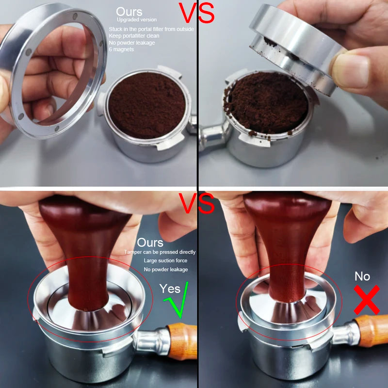 Magnetic Coffee Dosing Funnel Set - Aluminum for 51/54/58mm Portafilters