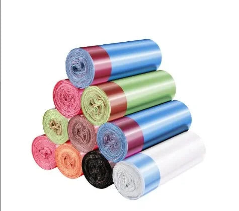 Drawstring Trash Bags 75 Count - Strong Leak-Proof Waste Disposal for Home & Kitchen