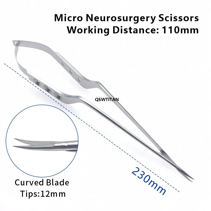 Micro Neurosurgery Scissors Stainless Steel Microsurgical Instruments - 180-230mm