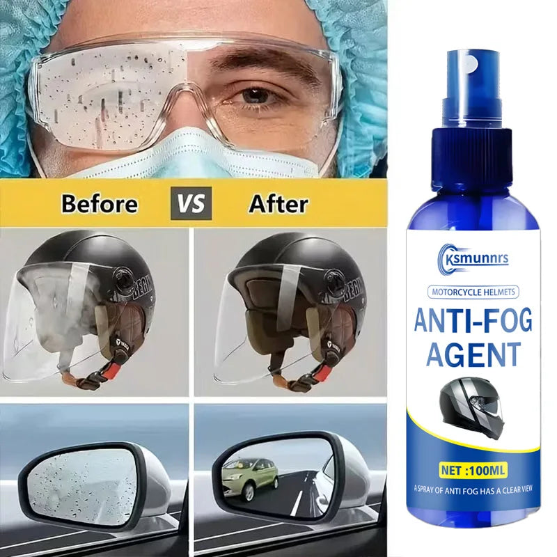 Long-Lasting Anti-Fog Lens Spray for Glass & Plastic - Water-Repellent & Non-Oily
