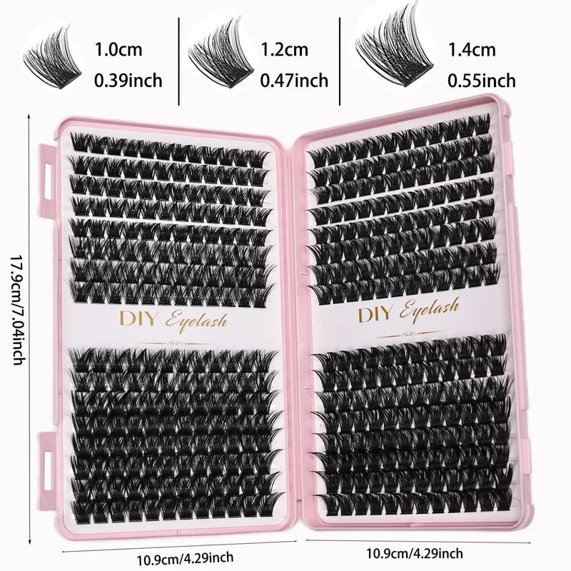 D Curl Lash Book Fluffy Volume & Individual Lash Clusters for DIY Extensions