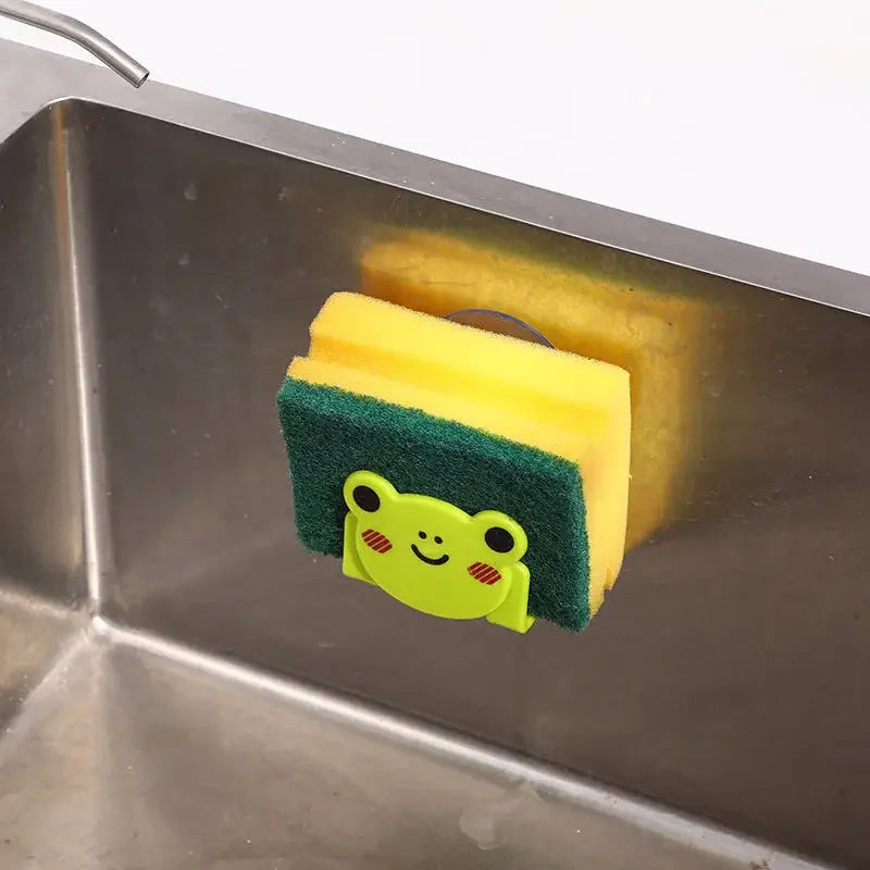 Kitchen Sponge Organizer Rack Cartoon Sponge Holder Kitchen Storage Accessory