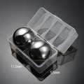 Reusable Stainless Steel Whiskey Stones Ball Set - Gift Boxed, 1 or 2 Pieces