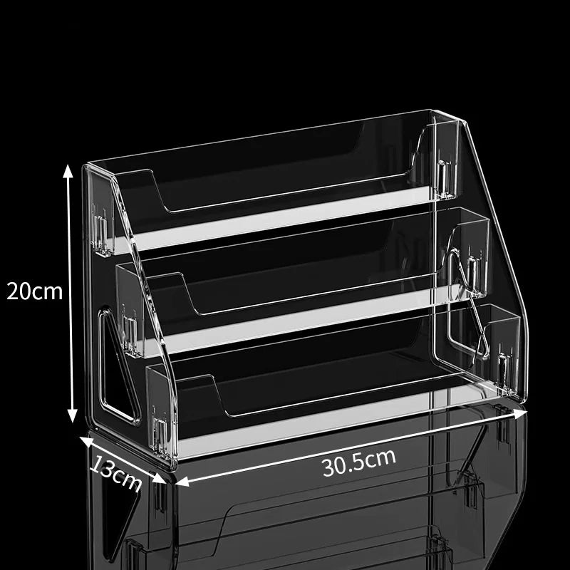 Acrylic Display Riser Stand Shelf Clear Perfume Holder for Desktop Organizer