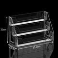 Acrylic Display Riser Stand Shelf Clear Perfume Holder for Desktop Organizer