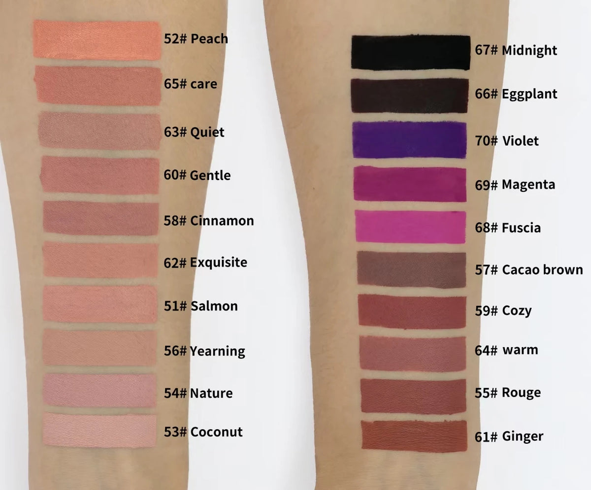 Matte Liquid Lipstick Wholesale Vegan Lip Gloss with Mirror Tubes - Long Lasting Waterproof