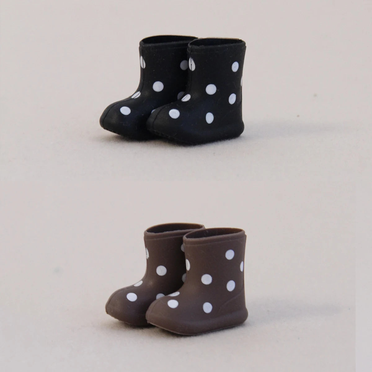 Mini Rain Boots Decor Set - Polka Dot Silicone House Accessories
