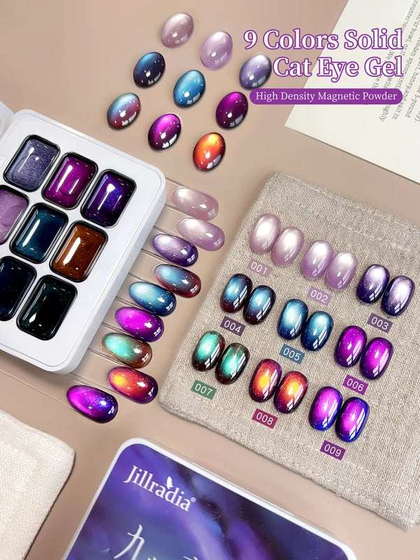 Semi-Solid Nail Polish Gel - 9 Colors Patting Gel for Nail Art & Salon Use