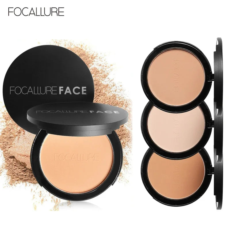 Mineral Face Pressed Powder Foundation Oil Control Matte Finish 3 Shades