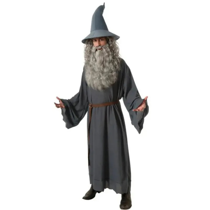 Halloween Wizard Hat for Role Play Costumes - Grey Dumbledore Style