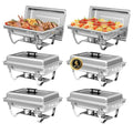 8QT Stainless Steel Chafing Dish Buffet Set with Fuel Holders for Catering & Parties