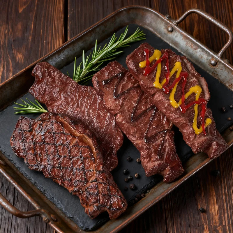 Realistic Fake Steak Model - Artificial Meat Prop for Food Photography & Decor
