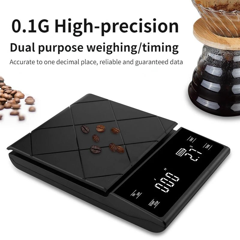 Digital Coffee Scale High Precision Kitchen Weighing Scale 3kg/0.1g