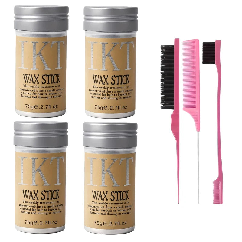 Kids & Women Hair Wax Stick Set for Styling & Flyaway Control - Multiple Colors