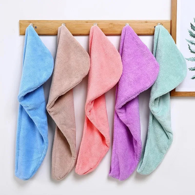 Microfiber Hair Towel Wrap - Fast Drying Water Absorption Head Towel for Women