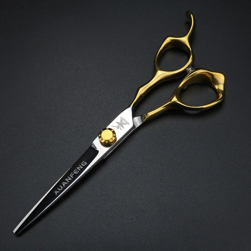 Professional 6-Inch Hair Cutting Scissors and Thinning Shears Set - Steel Hairdresser Tools