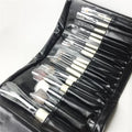 Complete Makeup Brush Set with Wooden Handles - 18 Professional Cosmetic Brushes