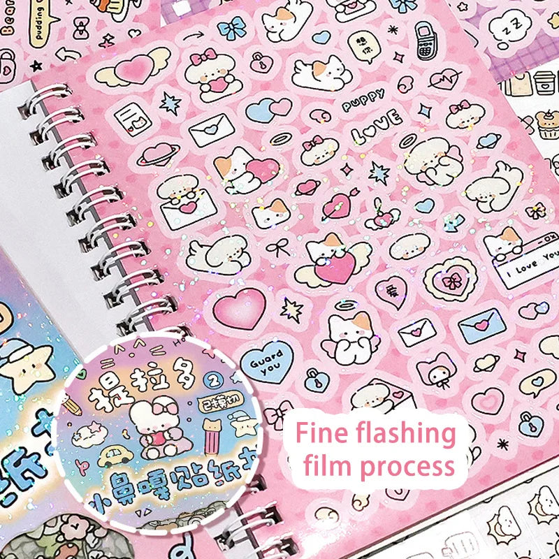 Decorative Sticker Book for Scrapbooking and Journaling - Kawaii Washi Paper Supplies